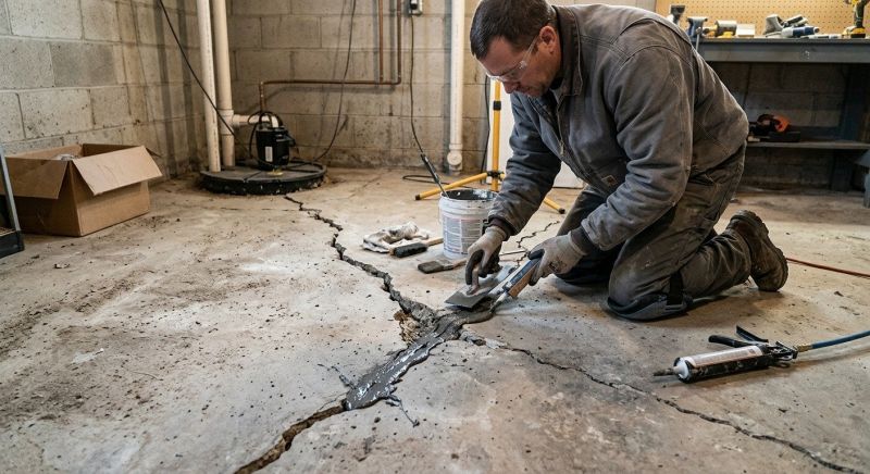 Cracked Basement Floor Repair in Mount Dora, FL